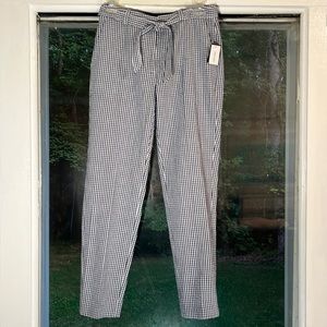 NWT NINE WEST gingham slacks size 2 w/belt